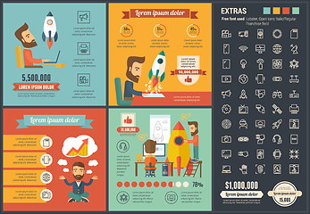 Image showing Startup flat design Infographic Template