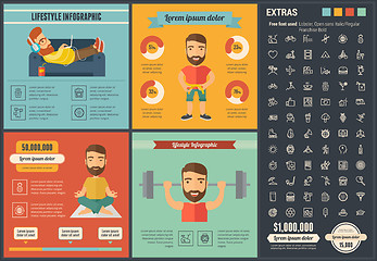 Image showing Lifestyle flat design Infographic Template