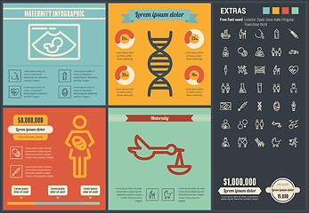 Image showing Maternity flat design Infographic Template