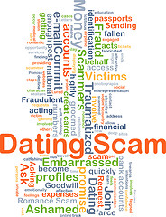 Image showing Dating scam background concept