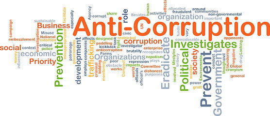 Image showing Anti-corruption background concept