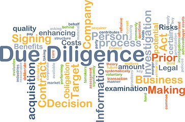 Image showing Due Diligence background concept