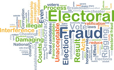 Image showing Electoral fraud background concept