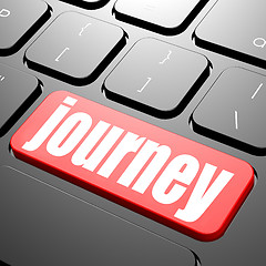 Image showing Keyboard with journey text