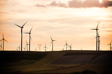 Image showing Group of mills for electric power generation