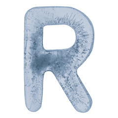 Image showing Letter R in ice
