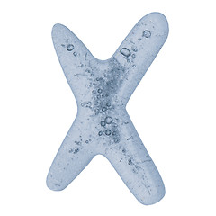 Image showing Letter X in ice