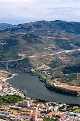 Image showing Regua, vineyars in Douro Valley