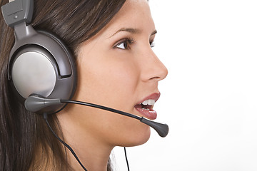 Image showing Customer support girl