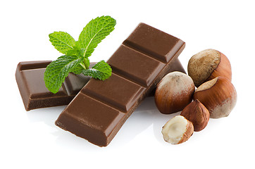 Image showing Closeup detail of chocolate parts