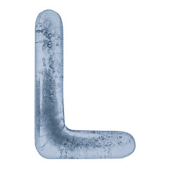 Image showing Letter L in ice