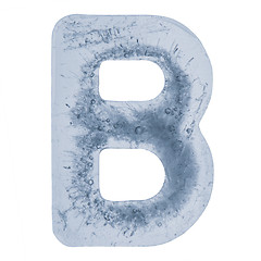 Image showing Letter B in ice