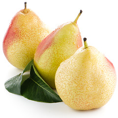 Image showing Three ripe pears