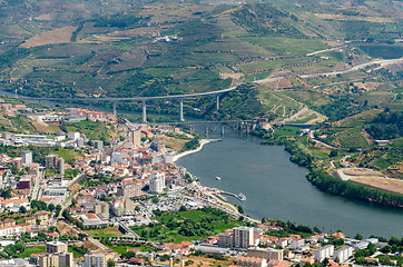 Image showing Regua, vineyars in Douro Valley