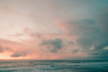 Image showing Sunset on a beach