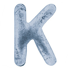 Image showing Letter K in ice