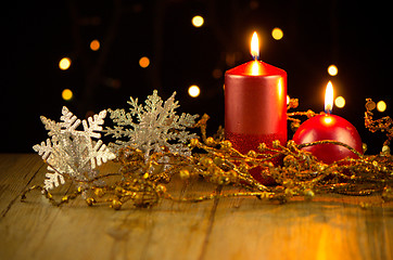 Image showing Christmas candles