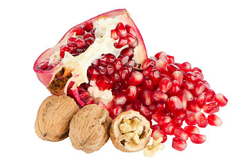 Image showing Half pomegranate fruit