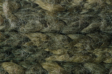 Image showing Green knitted wool