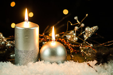 Image showing Christmas candles