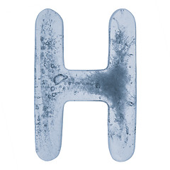 Image showing Letter H in ice