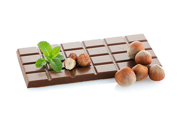 Image showing Chocolate Bar with hazelnuts