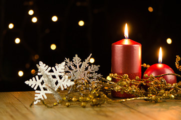 Image showing Christmas candles