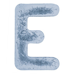 Image showing Letter E in ice