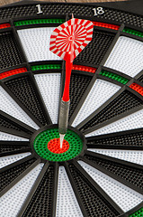 Image showing Dart board with dart