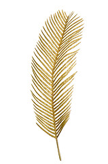 Image showing Christmas decorative golden feather