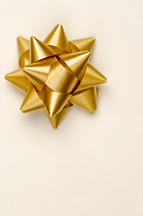 Image showing Gold Christmas bow