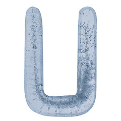 Image showing Letter U in ice