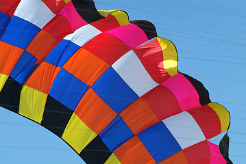 Image showing Detail of colourful kite