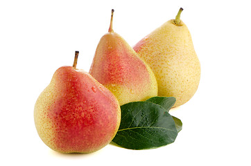 Image showing Three ripe pears