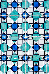 Image showing Traditional Portuguese glazed tiles