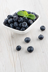 Image showing Blueberries in small bowl