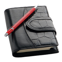 Image showing Leather notebook