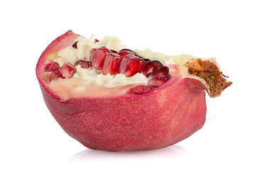 Image showing Half pomegranate fruit