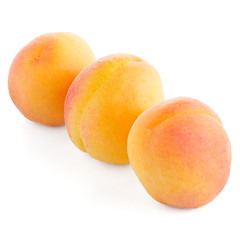 Image showing Three sweet peaches