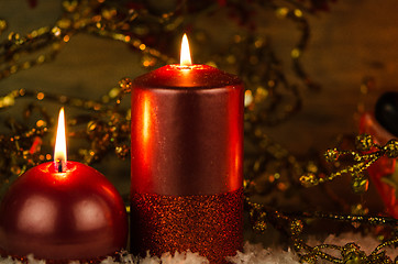 Image showing Christmas candles