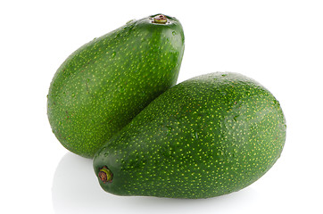 Image showing Avocados on white 