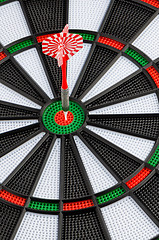 Image showing Dart board with dart