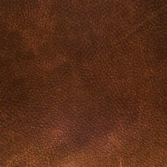 Image showing Brown leather texture closeup