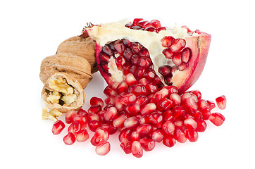 Image showing Half pomegranate fruit