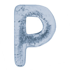 Image showing Letter P in ice