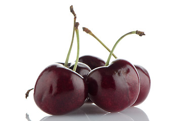 Image showing Red cherries