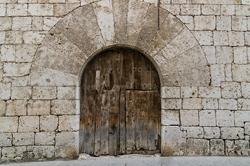 Image showing Old wooden door