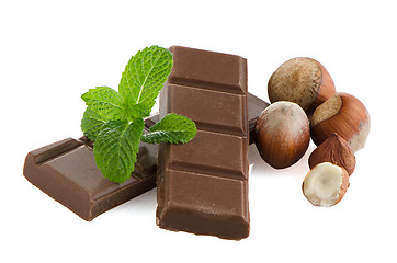 Image showing Closeup detail of chocolate parts