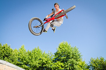Image showing BMX Bike Stunt tail whip