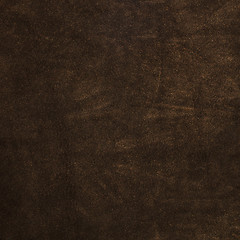 Image showing Brown leather texture closeup